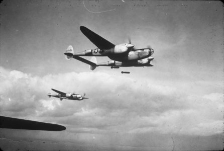 495th Fighter Training Group - Three P-38 Lightnings in Flight