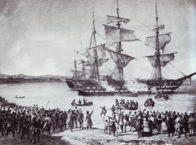 5 April 1849 SH-Strandbatterien Eckernförde