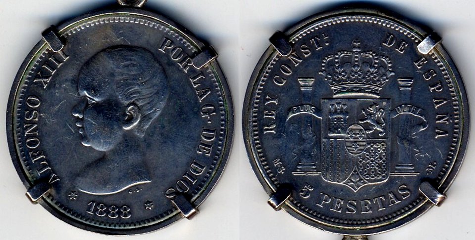 5 pesetas (1888)