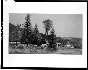 5. Photocopied June 1978 R.H. ROBERTSON WATER COLOR, CA. 1915. MACNAUGHTON COTTAGE OF UPPER WORKS. SOURCE, ARTHUR CROCK - LOC - hhh.ny0915.photos.116610p photo