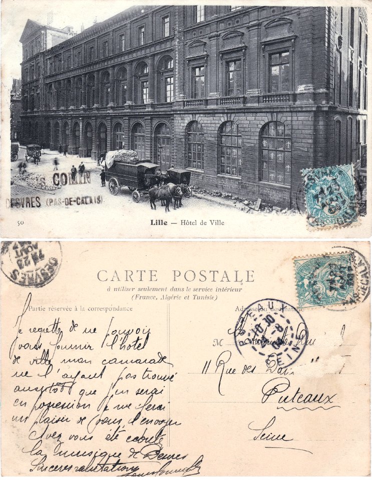 50 Lille — Hôtel de Ville vº-rº