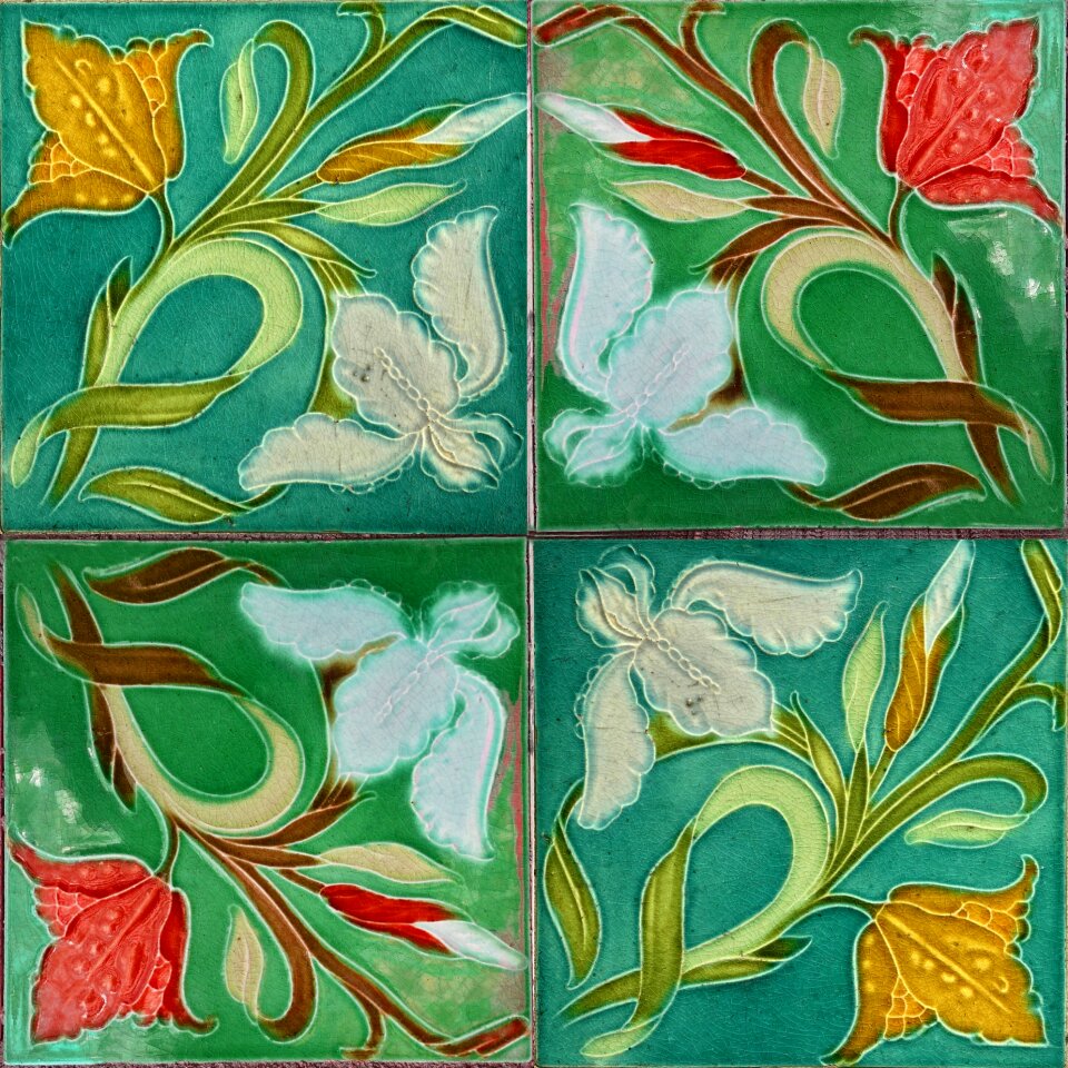 Art nouveau ceramic decorative