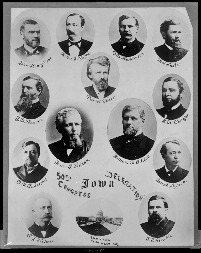 50th Congress Iowa delegates - Brady & Handy Photo Wash D.C. LCCN2008677674