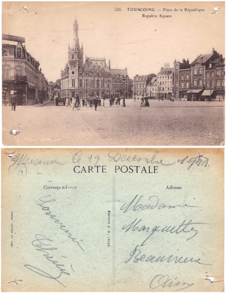 526. Tourcoing — Place de la République - Republic Square v°-r°