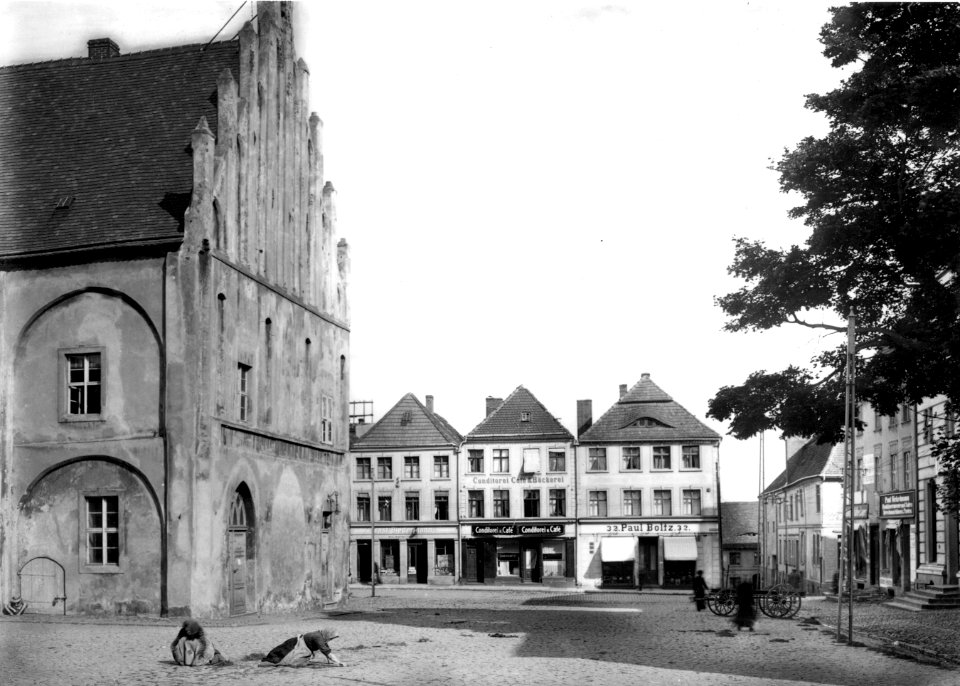 53 Cammin in Pommern 1939 - Marktplatz mit Rathaus