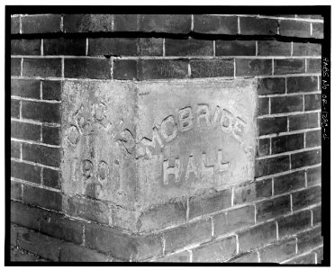 5495 Chugath Street McBride Hall - detail of cornerstone - Chemawa Indian School - Salem Oregon