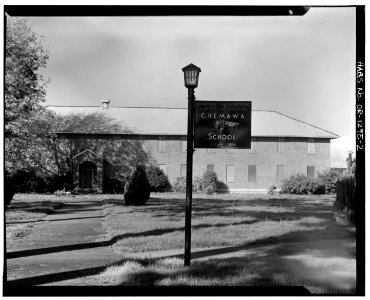 5495 Chugath Street Winona Hall - detail view of east front elevation - Chemawa Indian School - Salem Oregon photo