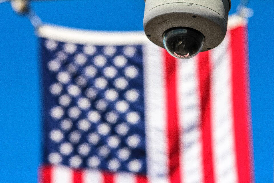 Cctv camera blue camera