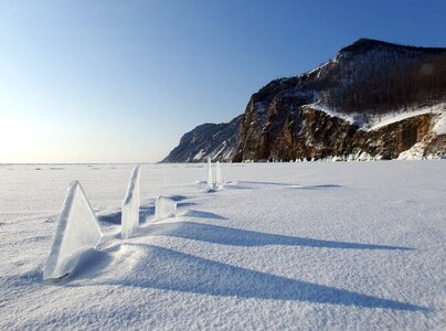 Winter hummocks shadow