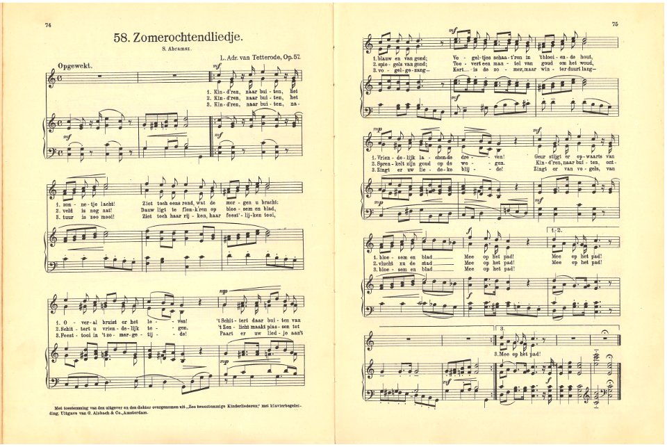 58 Zomerochtendliedje, pagina 74 & 75