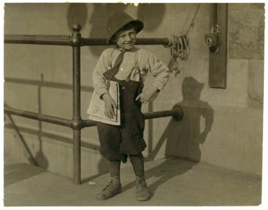 6 year old Luigi, a newsboy beggar working the public. See California report. LOC nclc.05576