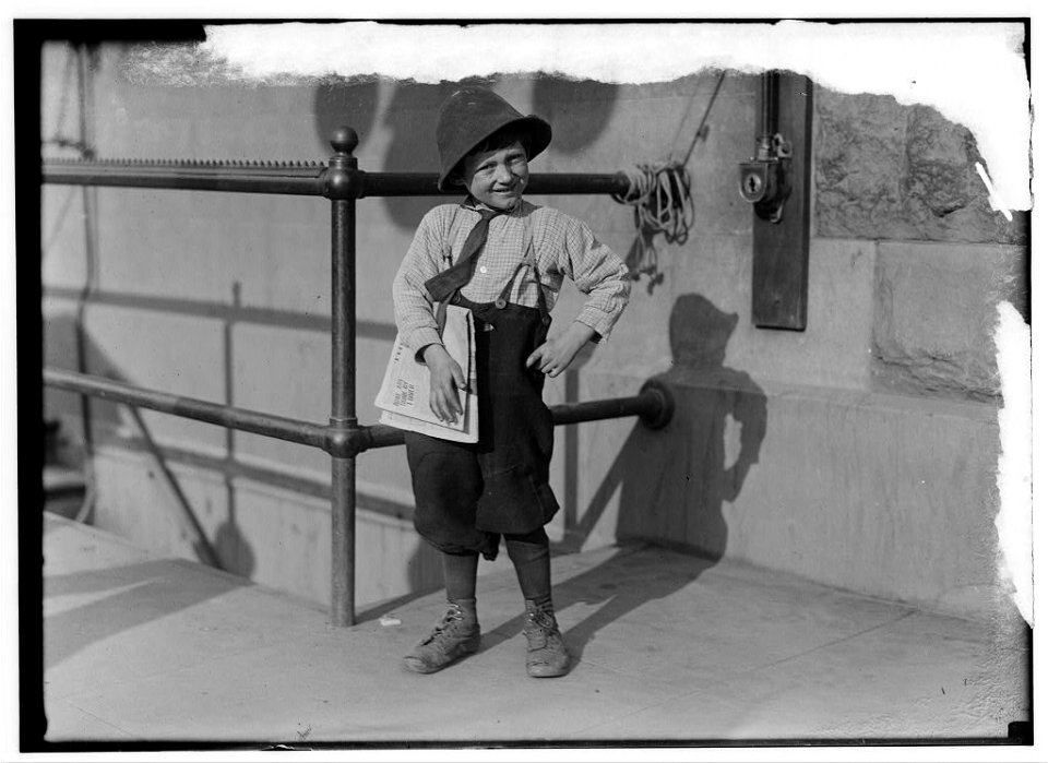 6 year old Luigi, a newsboy beggar working the public. See California report. LOC nclc.05576