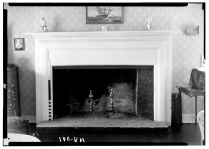 6. Historic American Buildings Survey, Nelson E. Baldwin, Photographer May 25, 1936, MANTEL IN BEDROOM FIRST FLOOR-SOUT - LOC - hhh.ny0912.photos.116054p