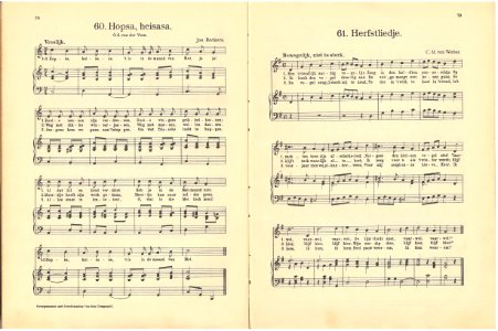 60 Hopsa, heisasa, pagina 78 & 61 Herfstliedje, pagina 79