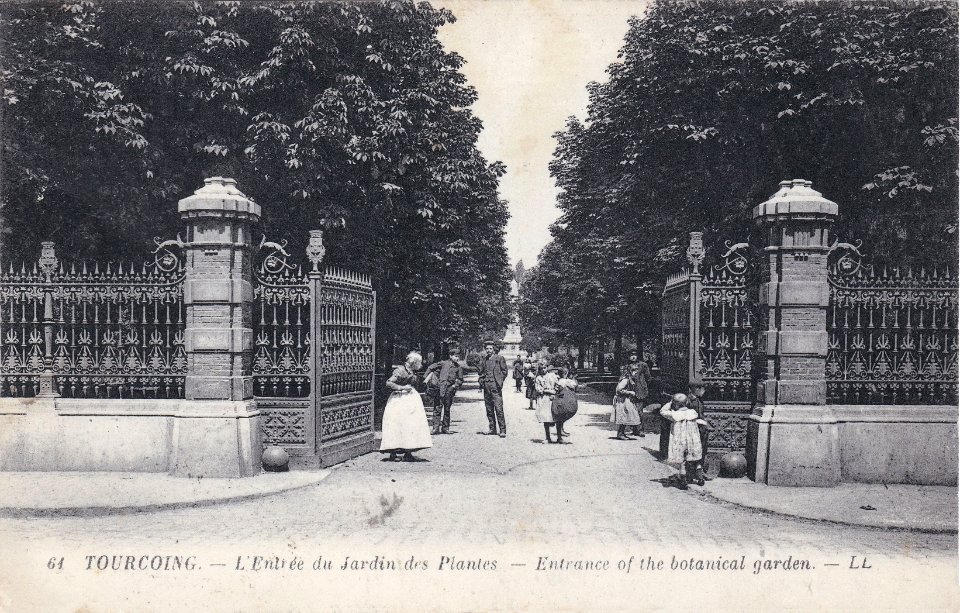 61 Tourcoing. — L'Entrée du Jardin des Plantes - Entrance of the botanical garden. — LL