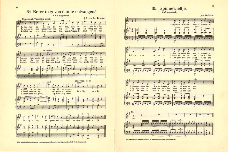 64 Beter te feven dan te ontvangen, pagina 84 & 65 Spinnewieltje, pagina 85