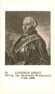 63 Lodewijk ernst, Hertog van Brunswijk-Wolfenbuttel, 1718-1806
