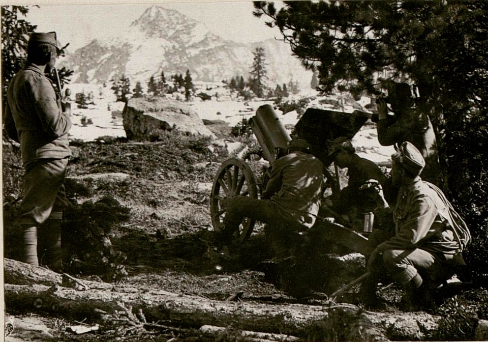 7 cm Gebirgs-Haubitze (Hintergrund Busa alta) (BildID 15735999)