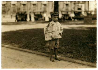 7 year old Ferris. Tiny newsie who did not know enough to make change for investigator. There are still too many of these little ones in the larger cities. LOC nclc.05565