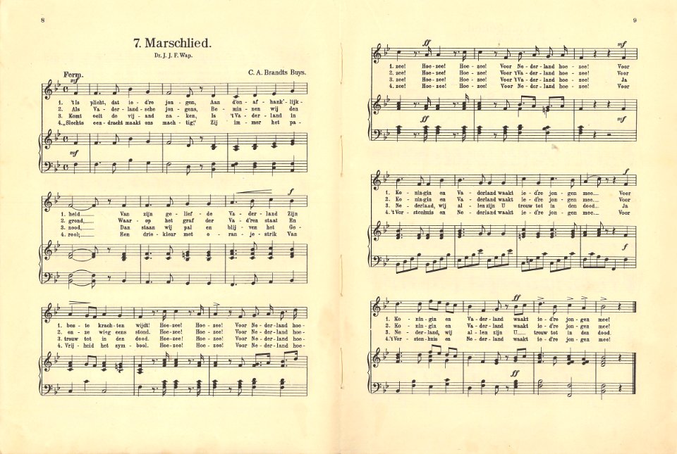 7 Marschlied, pagina 8 & 9