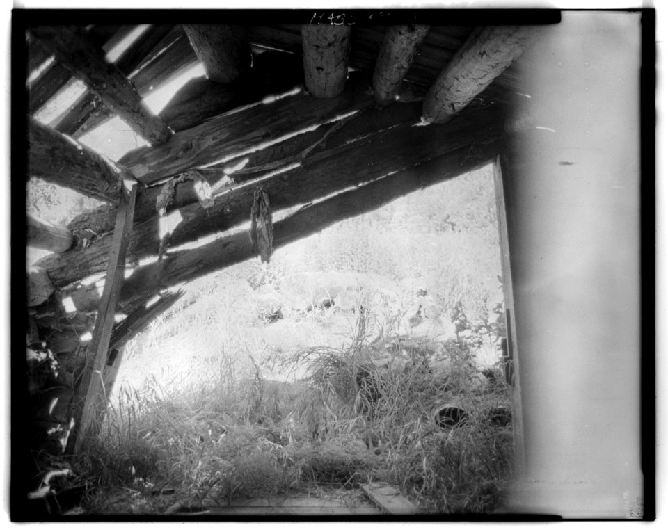 7. GARAGE (BUILDING A) INTERIOR, WEST WALL - Dalton Trail Post, Mile 40, Haines Highway, Haines, Haines Borough, AK - LOC - hhh.ak0001.photos.001396p