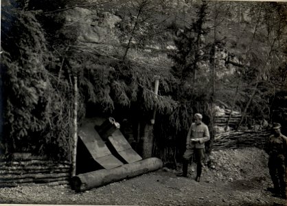 7.5 cm Gebirgshaubitze bei Gschwendt. Aufgenommen im Mai 1916. (BildID 15533972)
