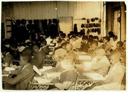 75 Sixth Grade children (colored) crowded into 1 small room in an old store building near Negro High School, with 1 teacher. See Bliss report. LOC nclc.00660