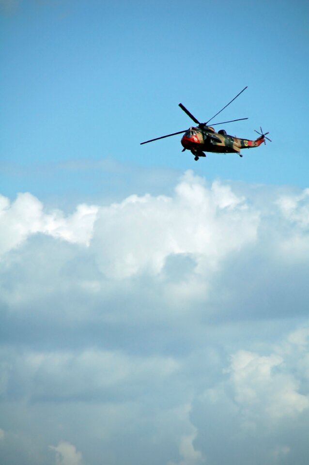 Helicopter clouds green