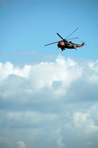 Helicopter clouds green