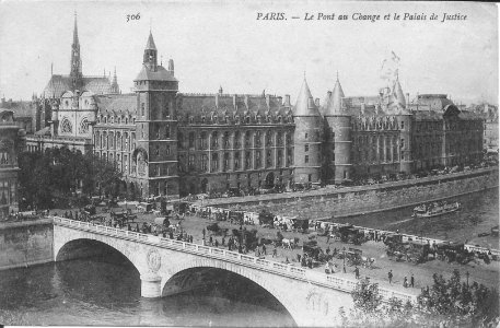 75-Paris-Pont au change et palais de Justice-vers 1900