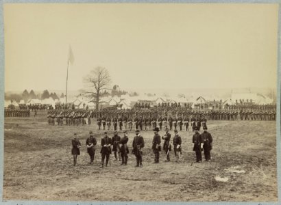 7th New York Cavalry- Gen. I. N. Palmer & staff in foreground- camp near Washington, D. C. LCCN2009632249