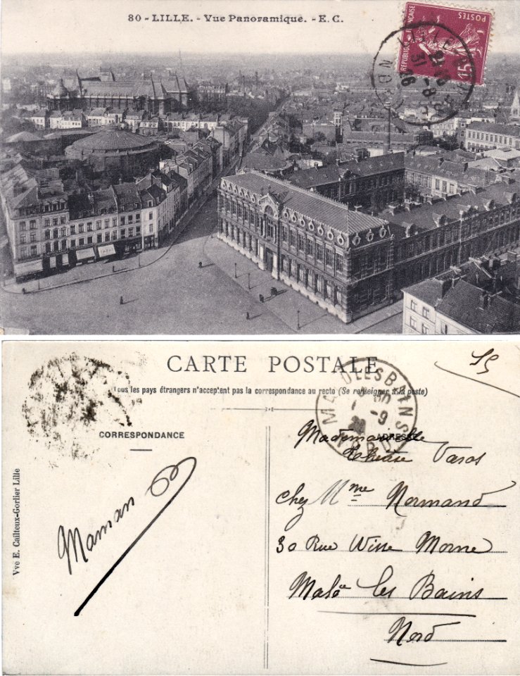 80 - Lille. — Vue Panoramique. - vº-rº