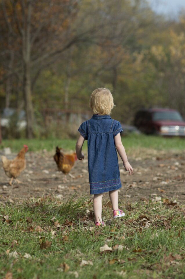 Grass farm girl