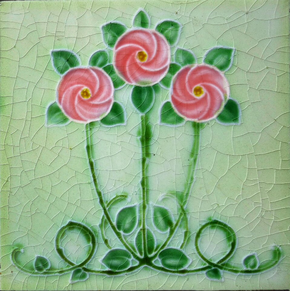 Art nouveau ceramic decorative