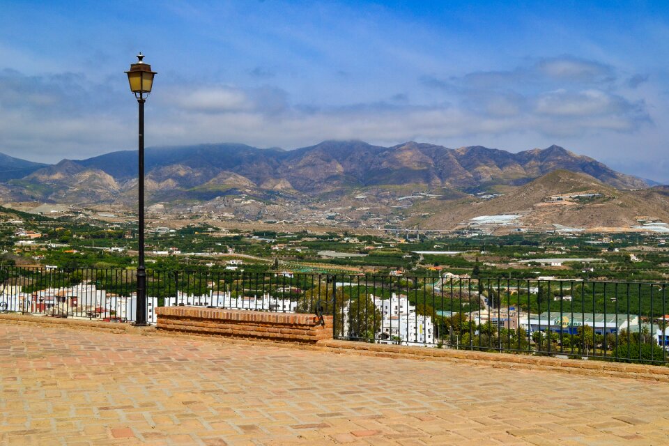 Bench mountains landscape