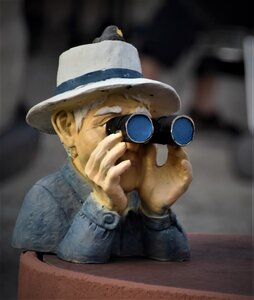 Neighbor observation binoculars photo