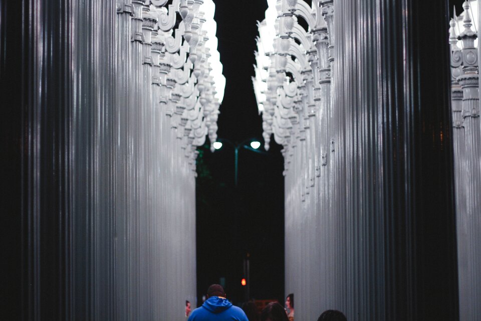 People walking light