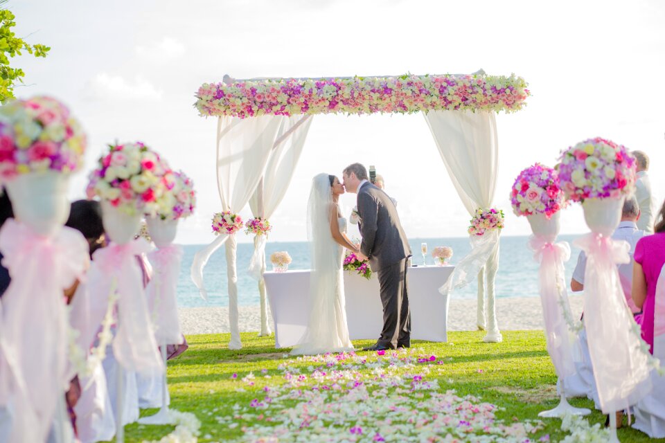 Flower achway beach wedding wedding