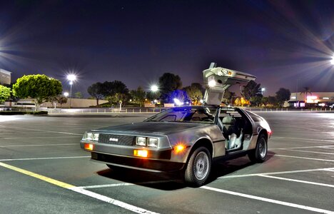 Delorean parking lot mall