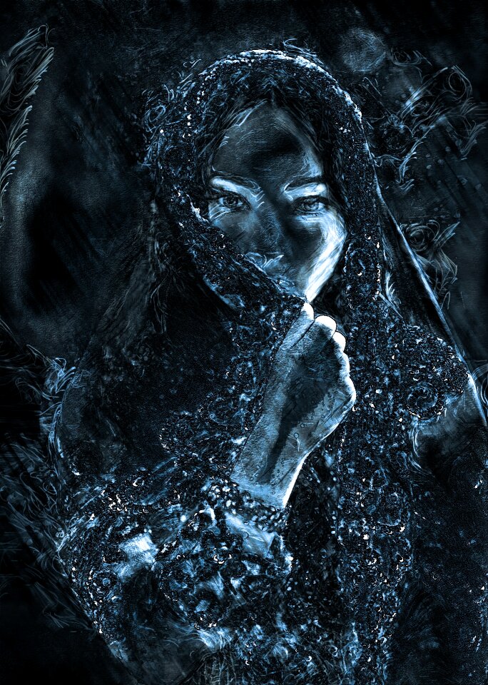 Woman paint sketch
