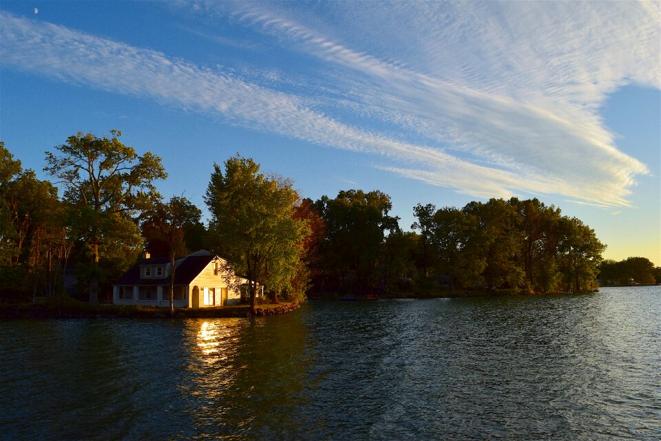 Sunset water landscape