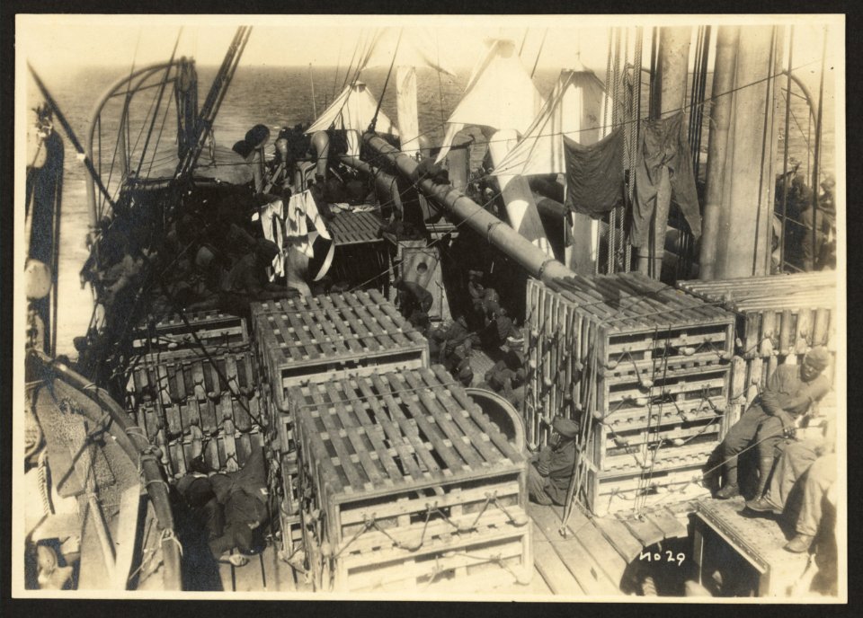 803rd Pioneer Infantry Battalion on the U.S.S. Philippine (troop ship) from Brest harbor, France, July 18, 1919). no. 29 LCCN2010651612