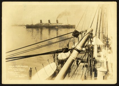 803rd Pioneer Infantry Battalion on the U.S.S. Philippine (troop ship) from Brest harbor, France, July 18, 1919). no. 4, U.S.S. Imperator (one of the largest ships afloat) taken from the LCCN2010651622
