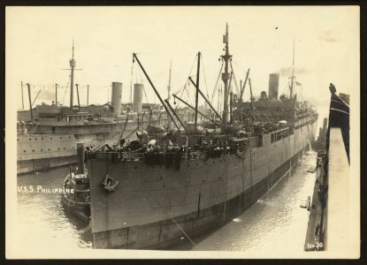 803rd Pioneer Infantry Battalion on the U.S.S. Philippine (troop ship) from Brest Harbor, France, July 18, 1919) no. 30, U.S.S. Philippine LCCN2010651620