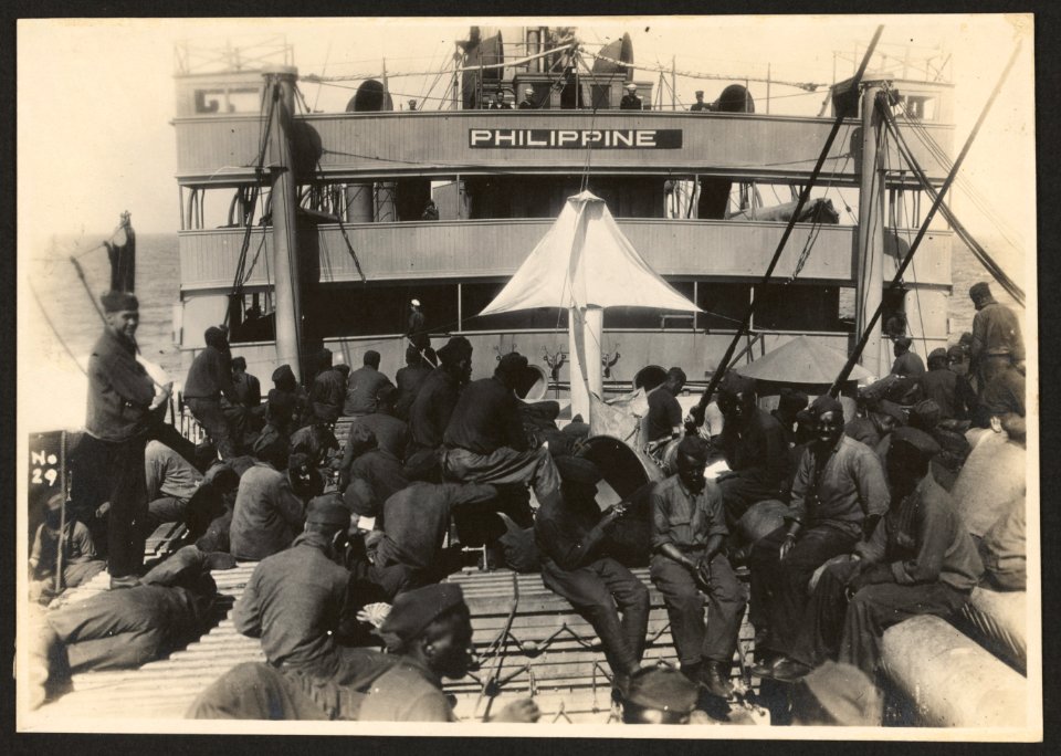 803rd Pioneer Infantry Battalion on the U.S.S. Philippine (troop ship) from Brest harbor, France, July 18, 1919). no. 29 LCCN2010651617