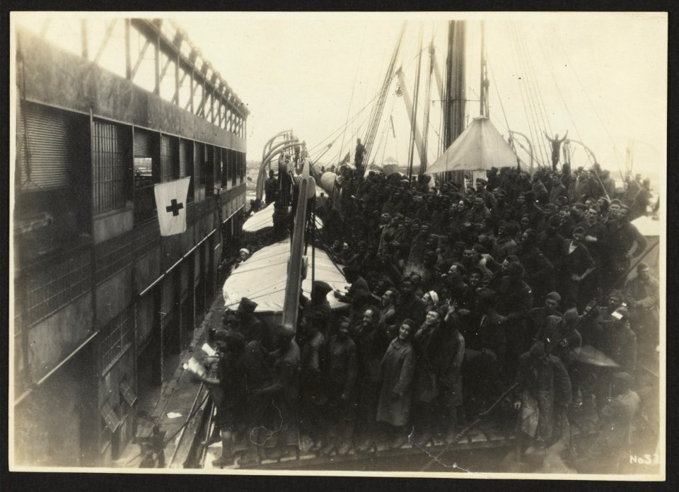803rd Pioneer Infantry Battalion on the U.S.S. Philippine (troop ship) from Brest harbor, France, July 18, 1919). no. 32 LCCN2010651613