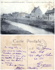 828. Environs de Boulogne-sur-Mer — Wimereux - La Rivière (le Wimereux) et le Quai Hazebrouck