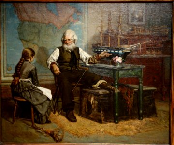 80th Birthday by Thomas Satterwhite Noble, 1895, oil on canvas - Chazen Museum of Art - DSC02369