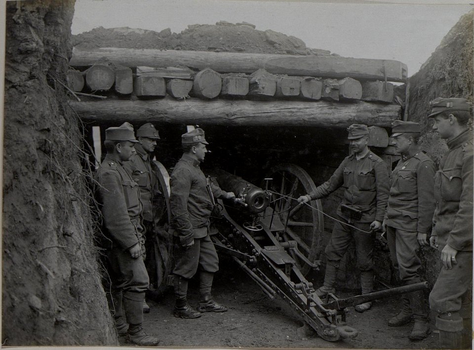 9 cm Feldkanone M. 75-96 in der Schwarmlinie iengebaut als Flankierungsgeschütz. Sperrfort DUBNO (BildID 15442720)