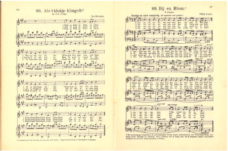 88 Als 't klokje klingelt, pagina 116 & 89 Bij en Blom, pagina 117